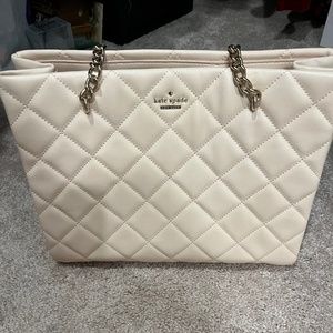 Kate Spade quilted tote bag pale pink